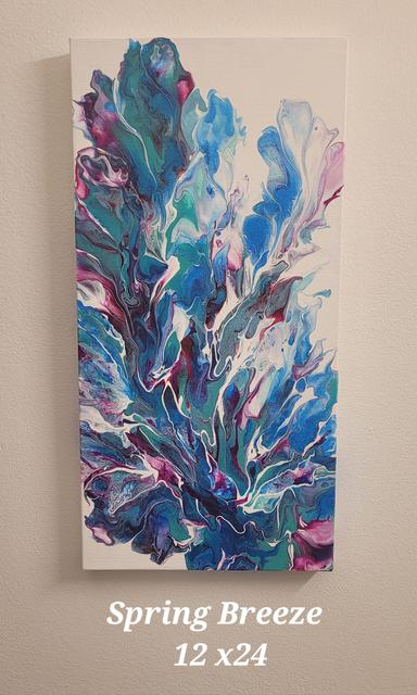 Custom Artwork Spring Breeze, Artist Camarillo Ventura County, LB Interiors, canvas artwork,